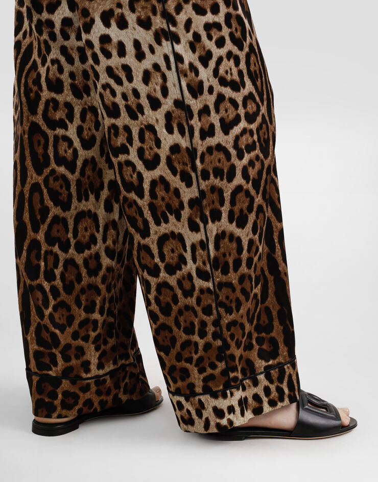 Dolce & Gabbana Leopard-print satin pajama pants Multicolor FTAMPTFSAXY
