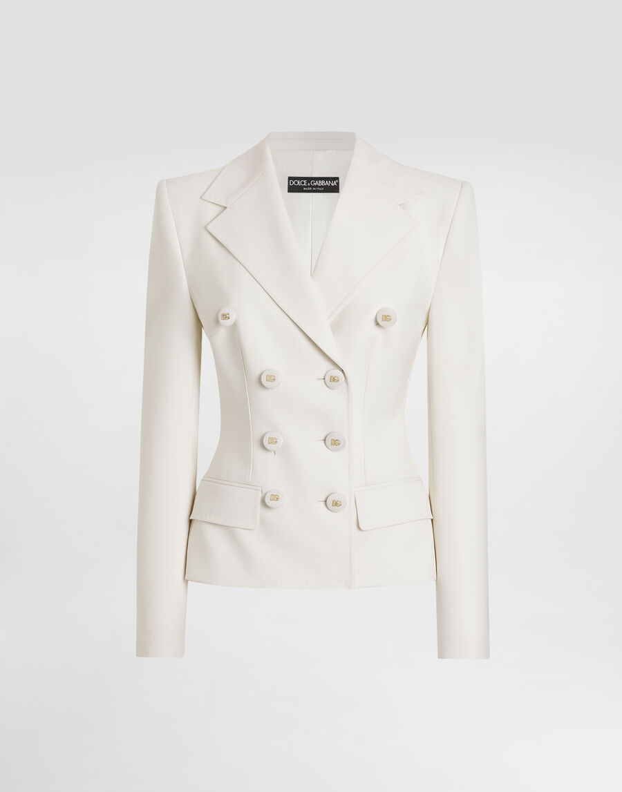 Double-breasted twill jacket