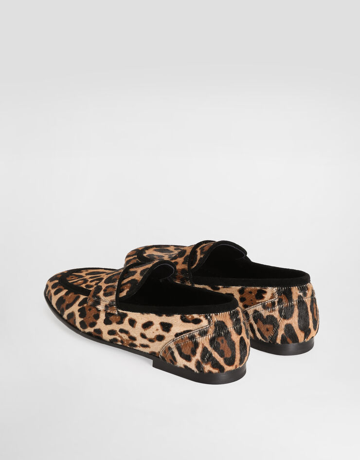 Dolce & Gabbana Slipper de poni con estampado de leopardo Print A50754A0086