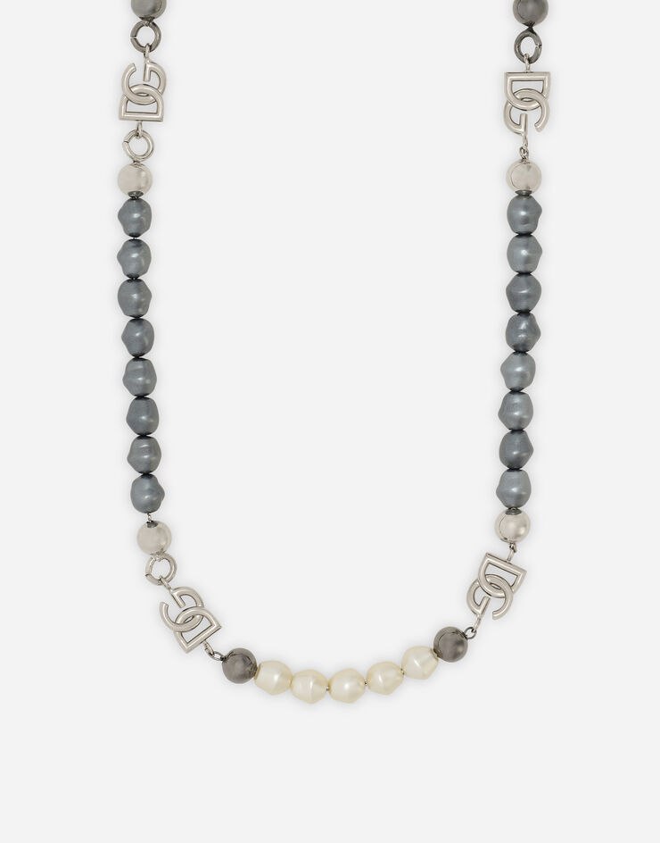 Dolce & Gabbana Collar de cuerda con perlas «Marina» Blau WNQ1M6W1111