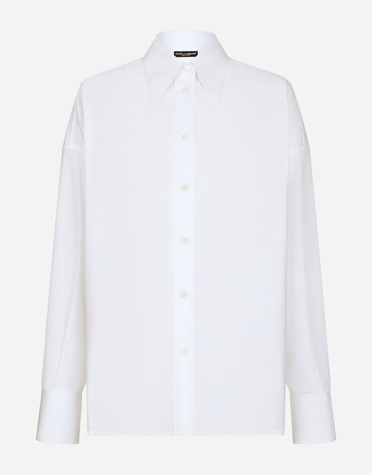 Dolce&Gabbana Camisa de popelina Blanco F5R57TFUEAJ