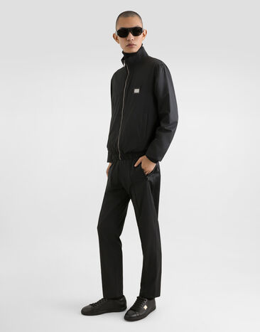 Dolce & Gabbana Light nylon jacket with branded tag Black G9AOFTGK316