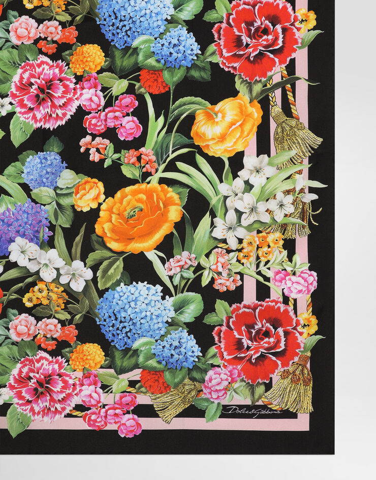 Dolce & Gabbana Floral-print silk twill foulard (70x70) Print FN092RGDCV8