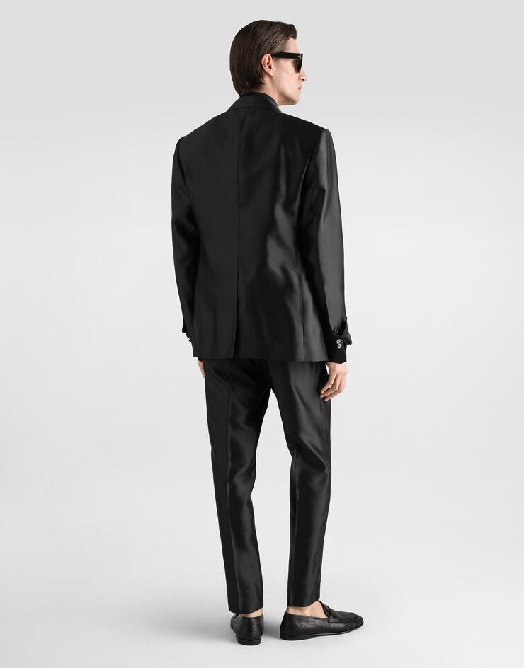 Dolce & Gabbana Mikado shantung silk trousers Black GW0NETFU1L6