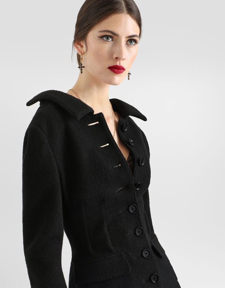 Dolce & Gabbana Single-breasted wool jacket Black F27LPTHU2BB
