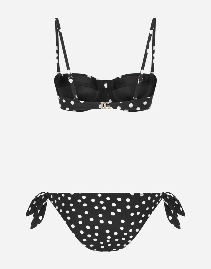 Dolce & Gabbana Bikini soutien-gorge balconnet avec imprimé à pois Imprimé O8C18JFSG8C