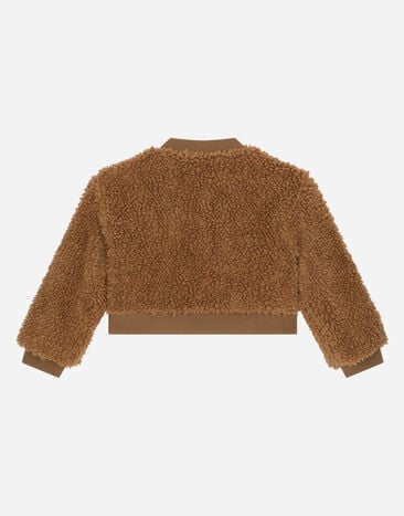 DolceGabbanaSpa Padded faux shearling bomber jacket Beige L5JBO4G7KC9