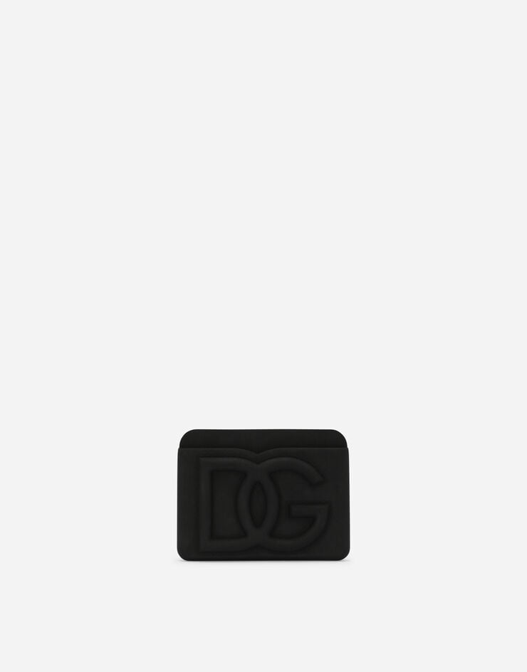 Dolce & Gabbana Tarjetero de goma con logotipo en relieve Negro BP3230AG816