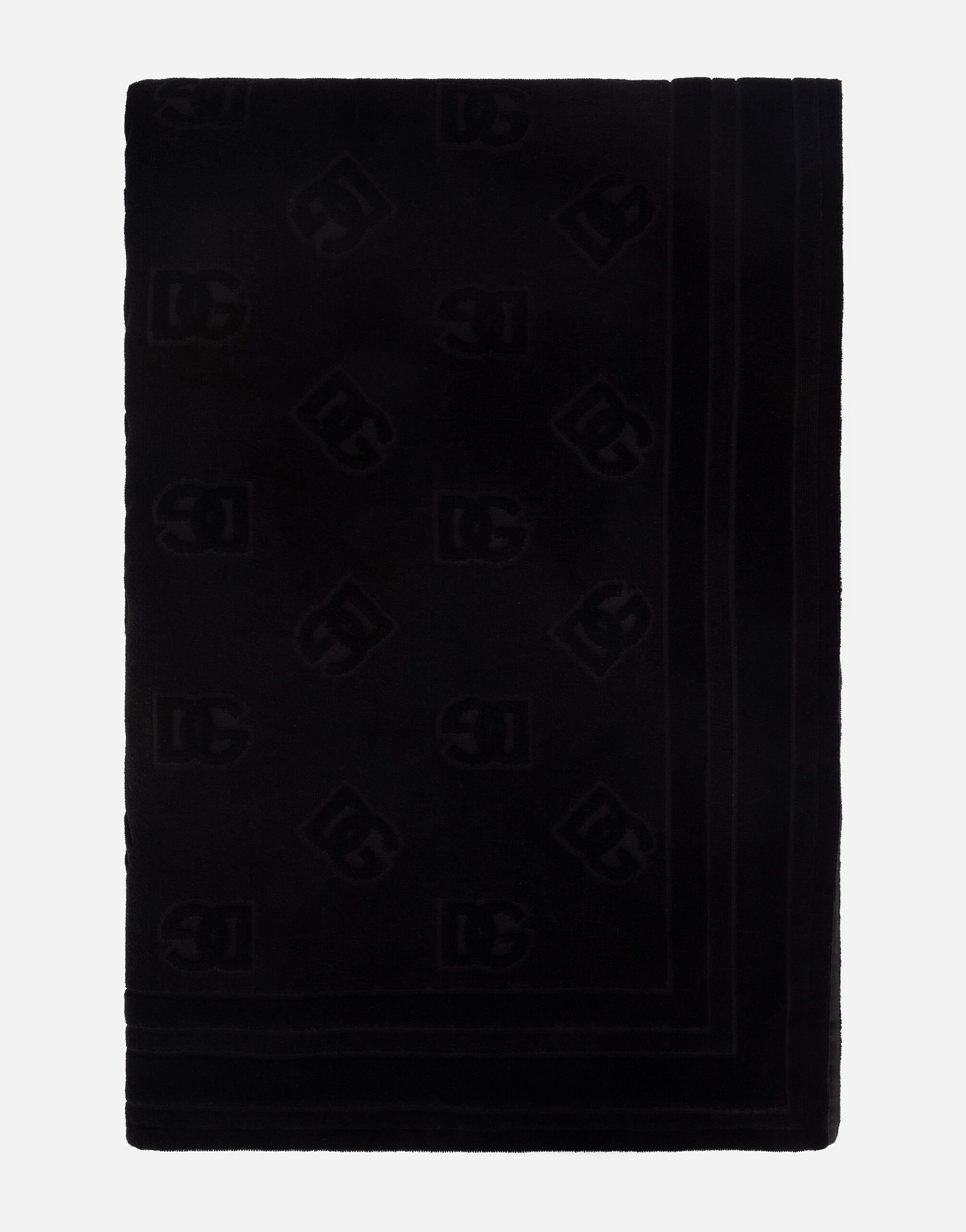 Dolce&Gabbana Beach towel with DG Monogram (115x186) White G5KZ0THS5QC