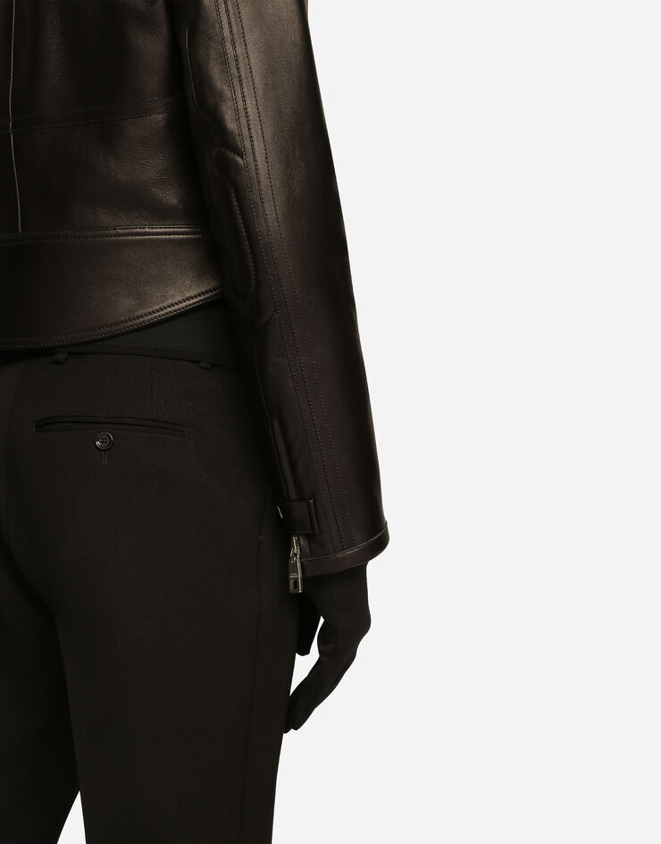 Dolce&Gabbana Байкерская куртка из кожа наппа черный G9AQYLHULSJ