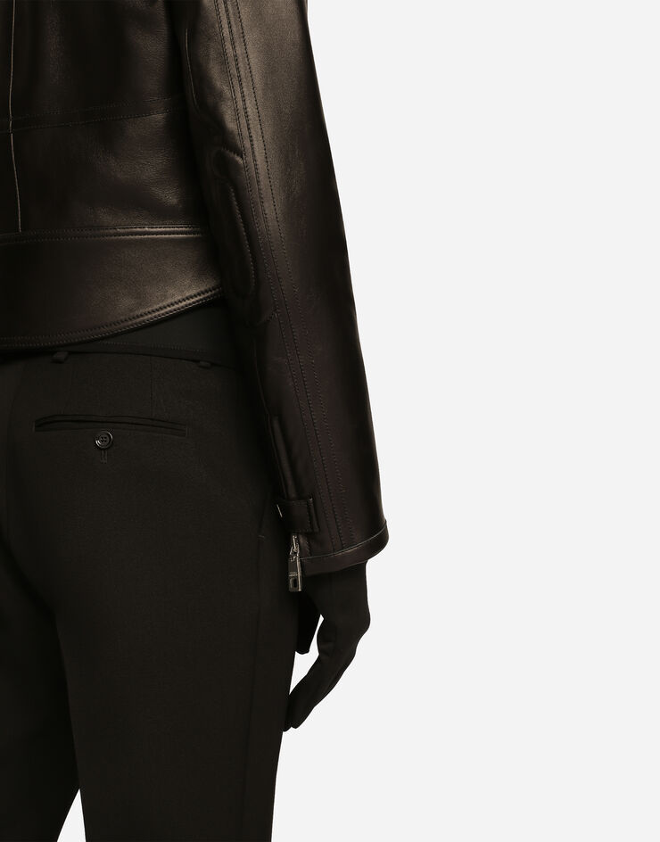 Dolce&Gabbana Bikerjacke aus Nappaleder Schwarz G9AQYLHULSJ