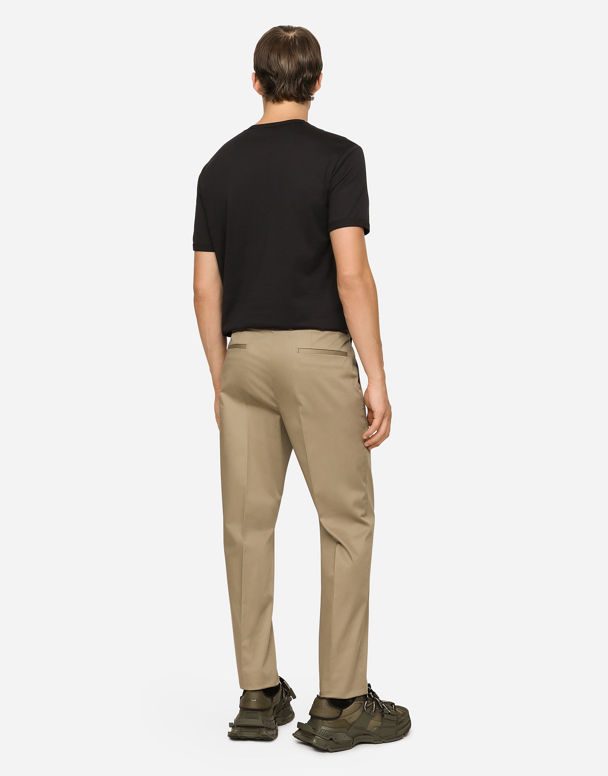 Silk khaki pants online