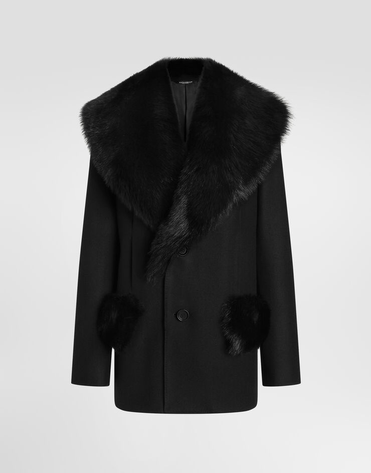 Dolce & Gabbana Wool coat Black F0W4UZHU2B0