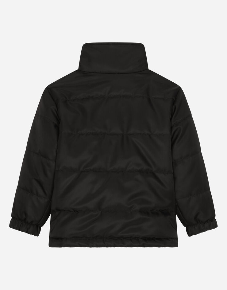 Dolce & Gabbana Nylon jacket with logo tag Black L4JB5DFUSXV