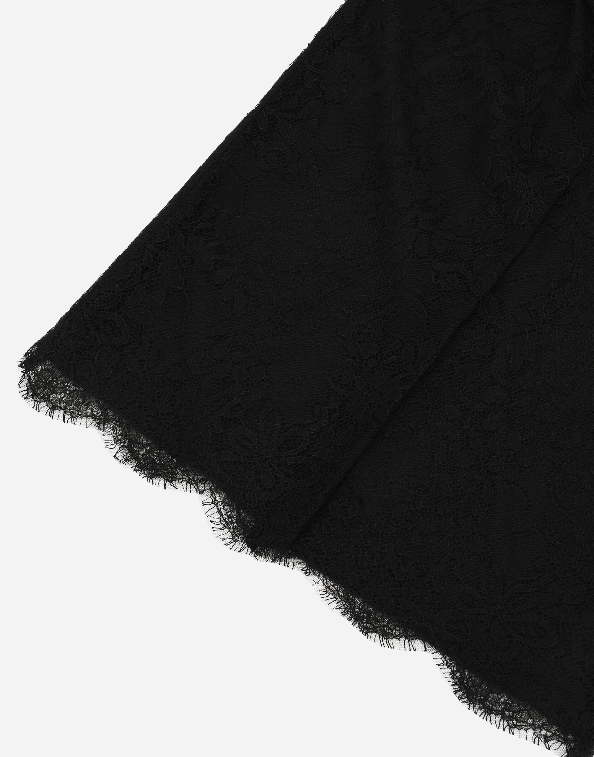 Chantilly lace midi skirt in Black for Women | Dolce&Gabbana® US