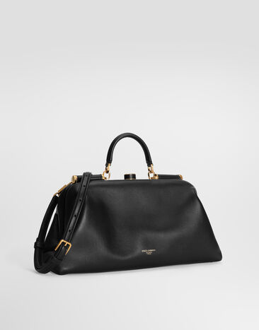 Dolce & Gabbana Grandma 라지 핸드백 플롱제 나파 가죽 소재 블랙 BB7992BF984