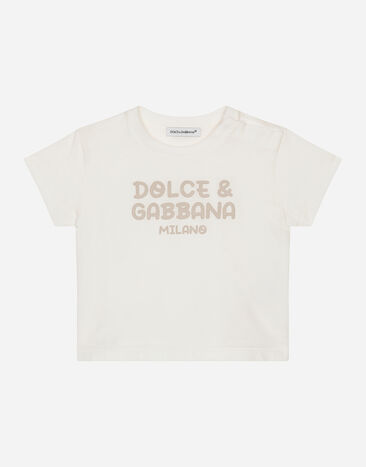 Dolce & Gabbana Jersey-T-Shirt mit Dolce&Gabbana-Logo Drucken L1JTEYII7EA
