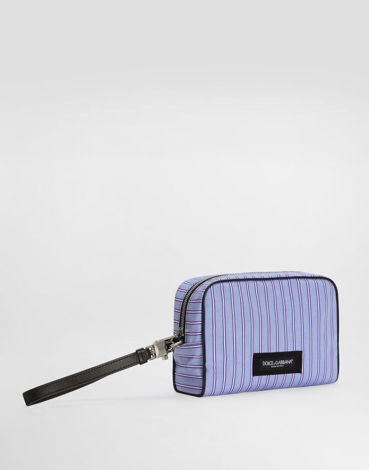 Dolce & Gabbana Calfskin and striped poplin handbag Multicolor BM2500A0390