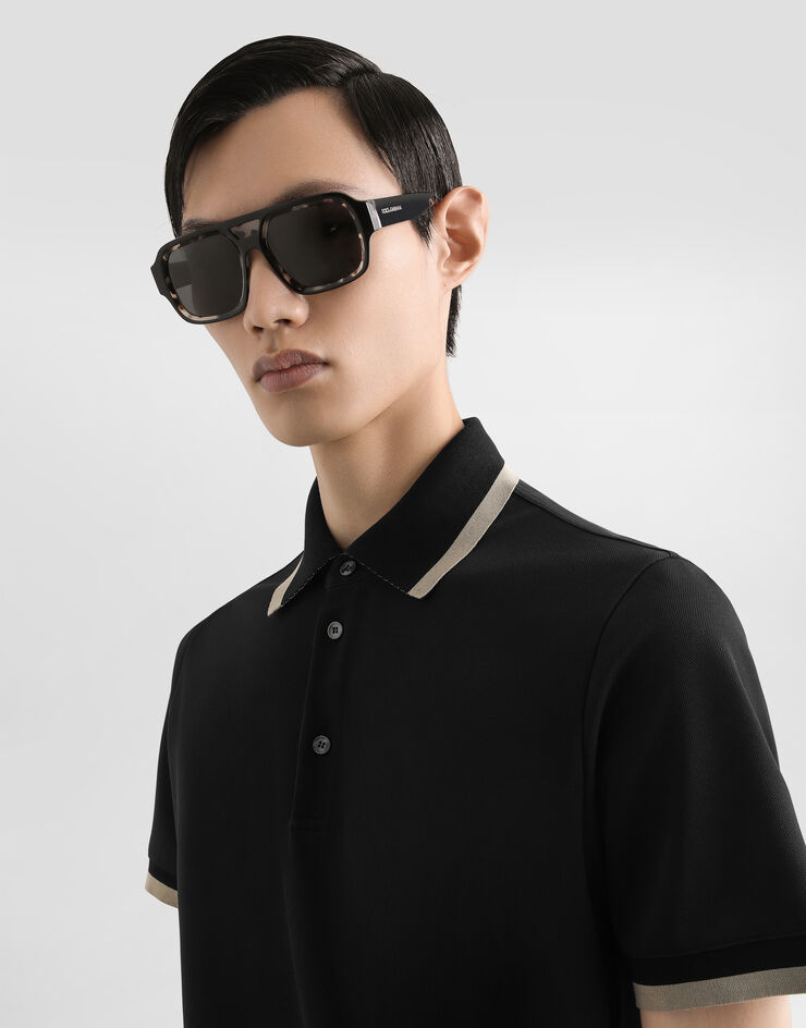 Dolce & Gabbana Jersey polo shirt Black G8SW8THU7VD