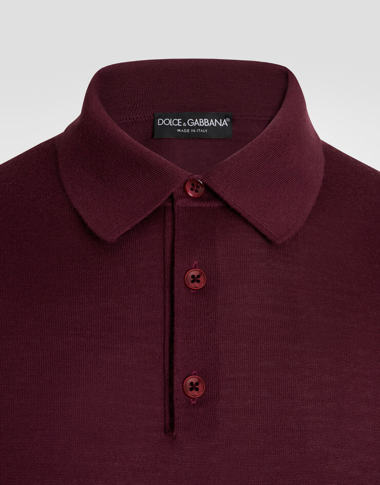 Dolce & Gabbana Knit cashmere polo shirt Dolce & Gabbana Knit cashmere polo shirt Purple GXZ25TJBW1W
