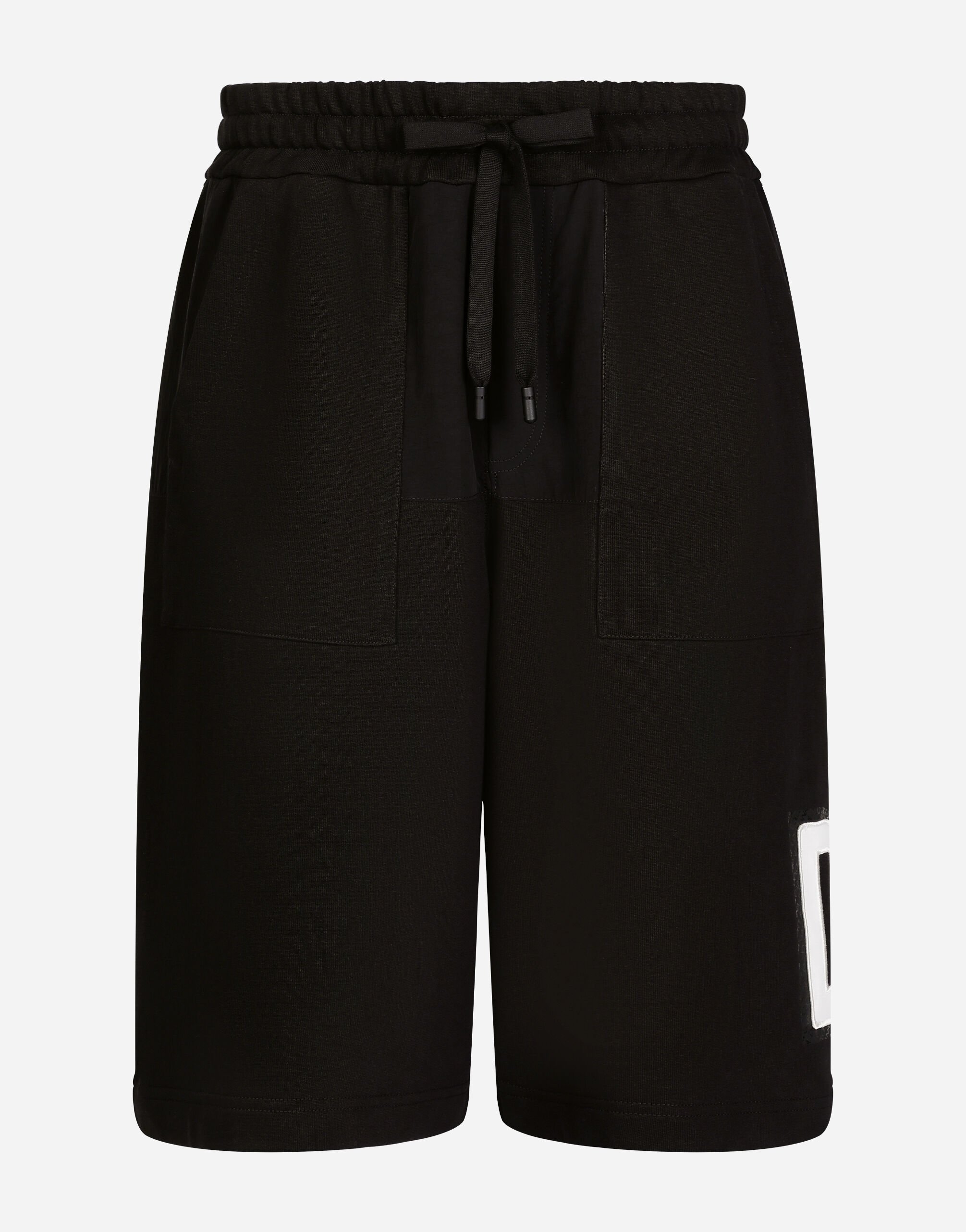 Dolce&Gabbana Jogging shorts with DG logo Black G9ZY5LHULR0