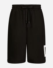 Dolce & Gabbana Jogging shorts with DG logo Black G2PS2THJMOW