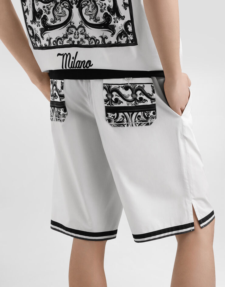 Dolce & Gabbana Majolica-print poplin trousers Multicolor GP157TFI5JG