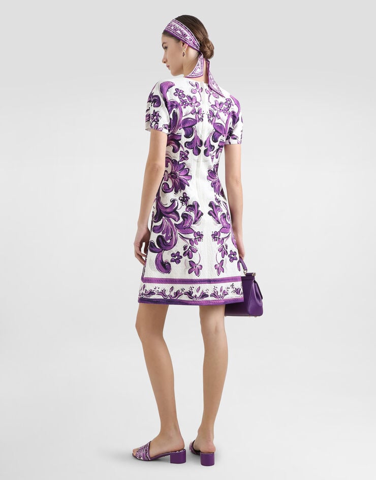 Dolce & Gabbana Majolica-print dress Multicolor F6TVATFP9AL