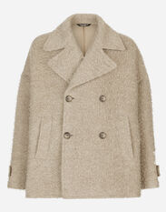 Dolce&Gabbana Vintage-look double-breasted wool and cotton pea coat Beige GV7CATFUFMY