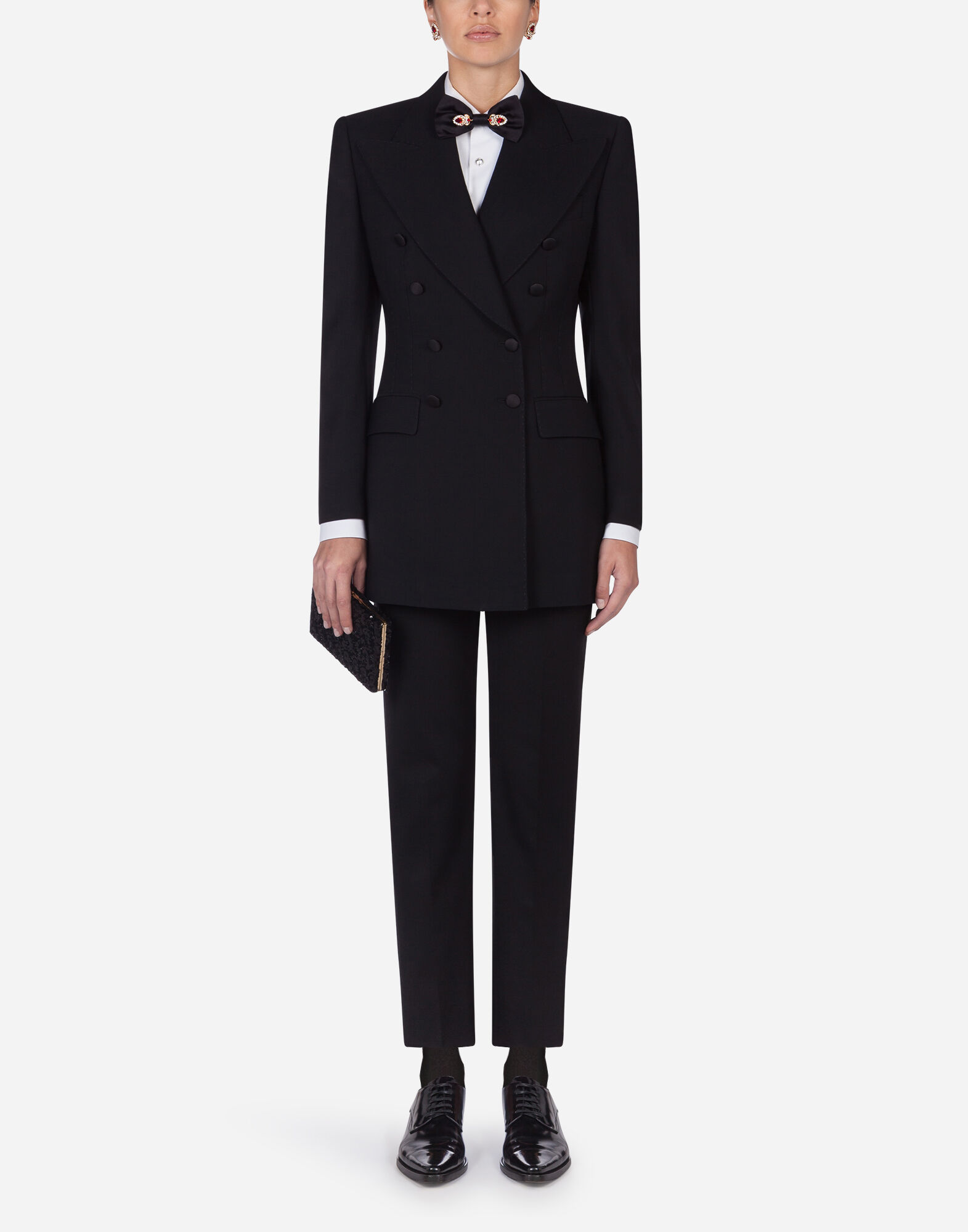 Gabardine double-breasted jacket