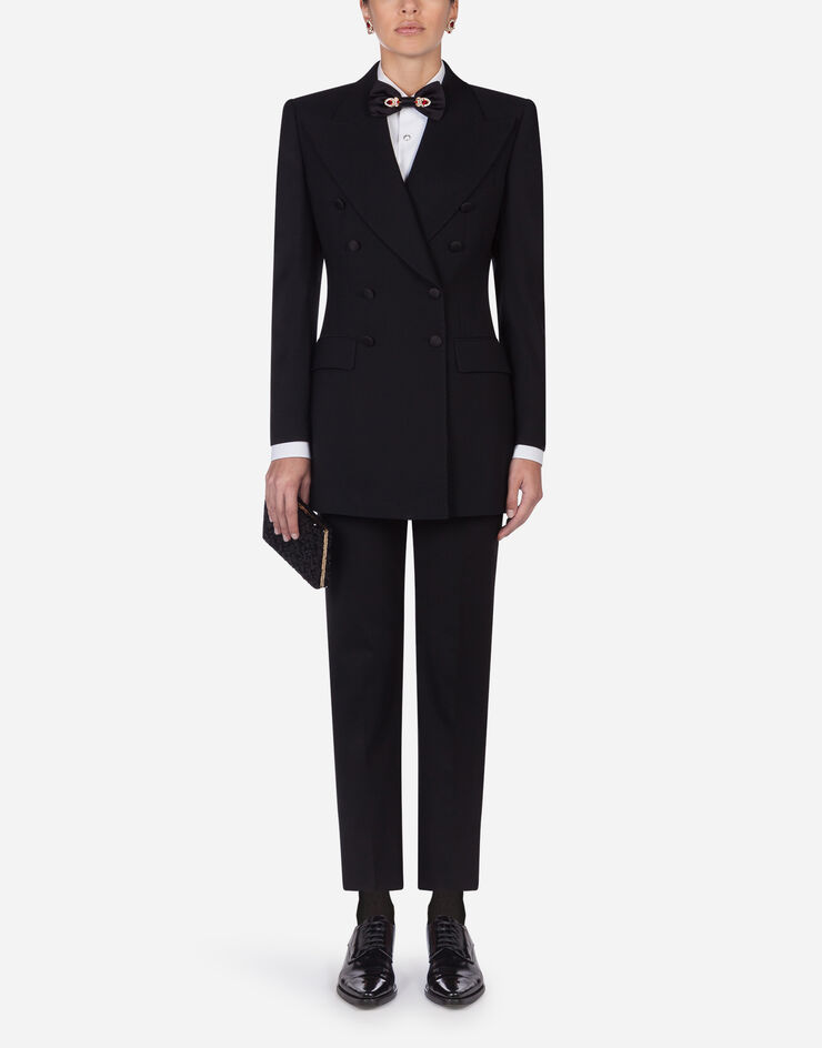 Dolce & Gabbana Gabardine double-breasted jacket BLACK F29CRTFUCEG