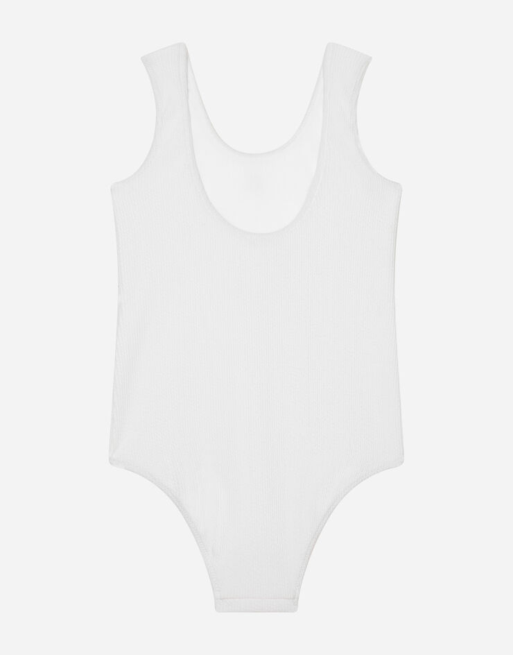 Dolce & Gabbana Costume intero in jersey arricciato Bianco L5J853ON00Q