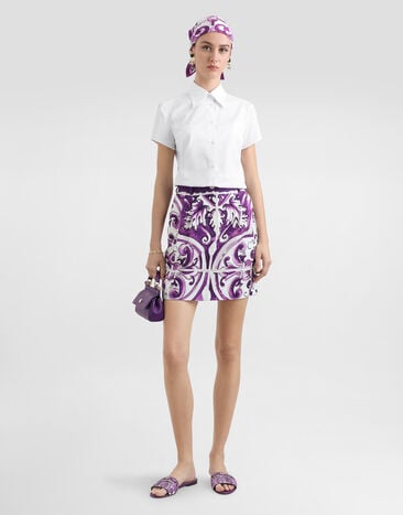 Dolce & Gabbana Poplin shirt White F5T77TFUEFM