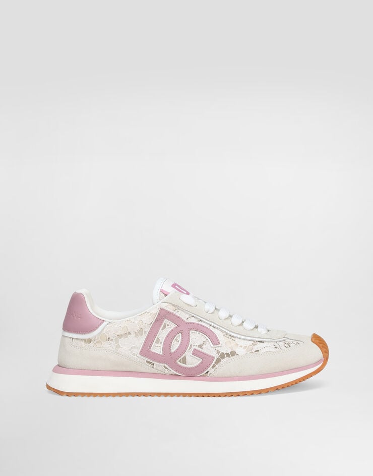 Dolce & Gabbana Sneaker DG Cushion in pizzo e tessuto Multicolore CK2340A9AC2