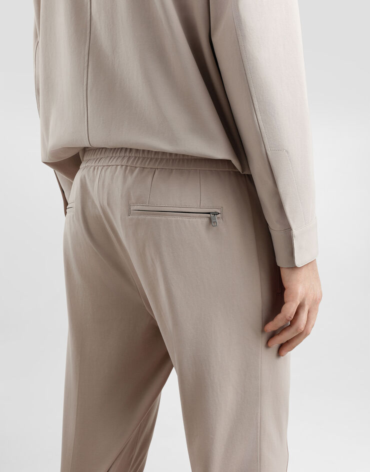 Dolce & Gabbana Pantalón estilo jogger de algodón Beige GYACETFUGS1