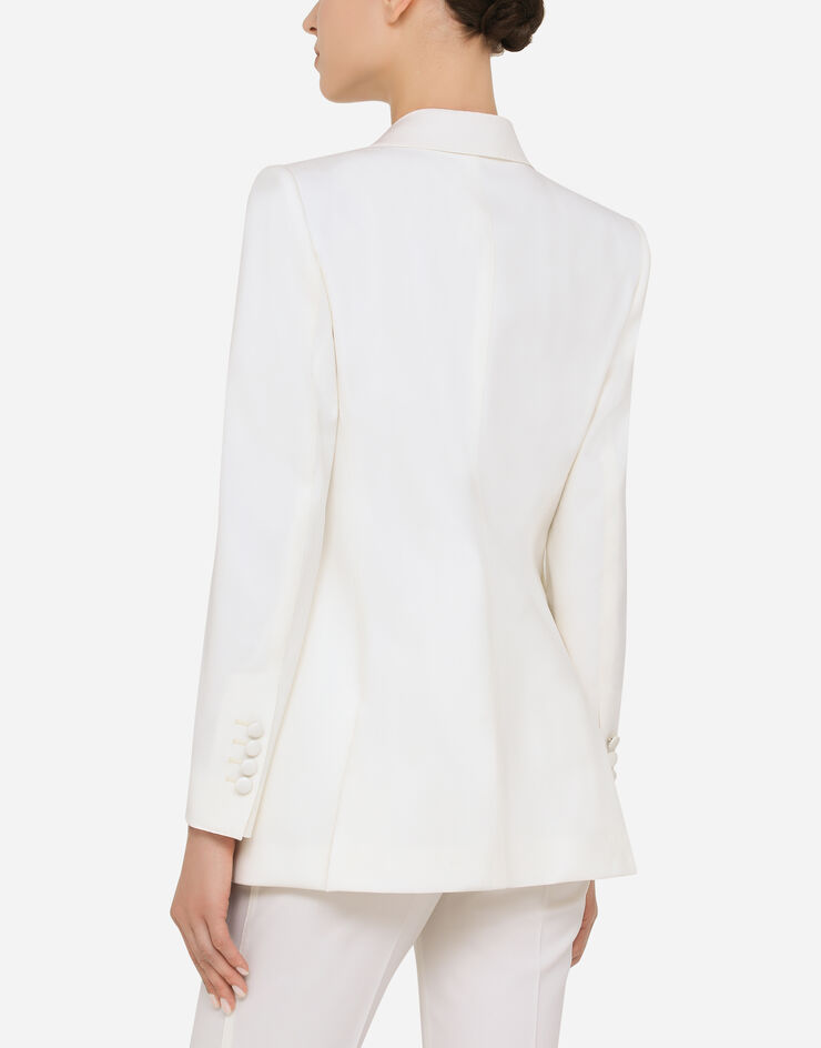 Dolce & Gabbana Jacket in natté fabric White F29DOTFUCCS