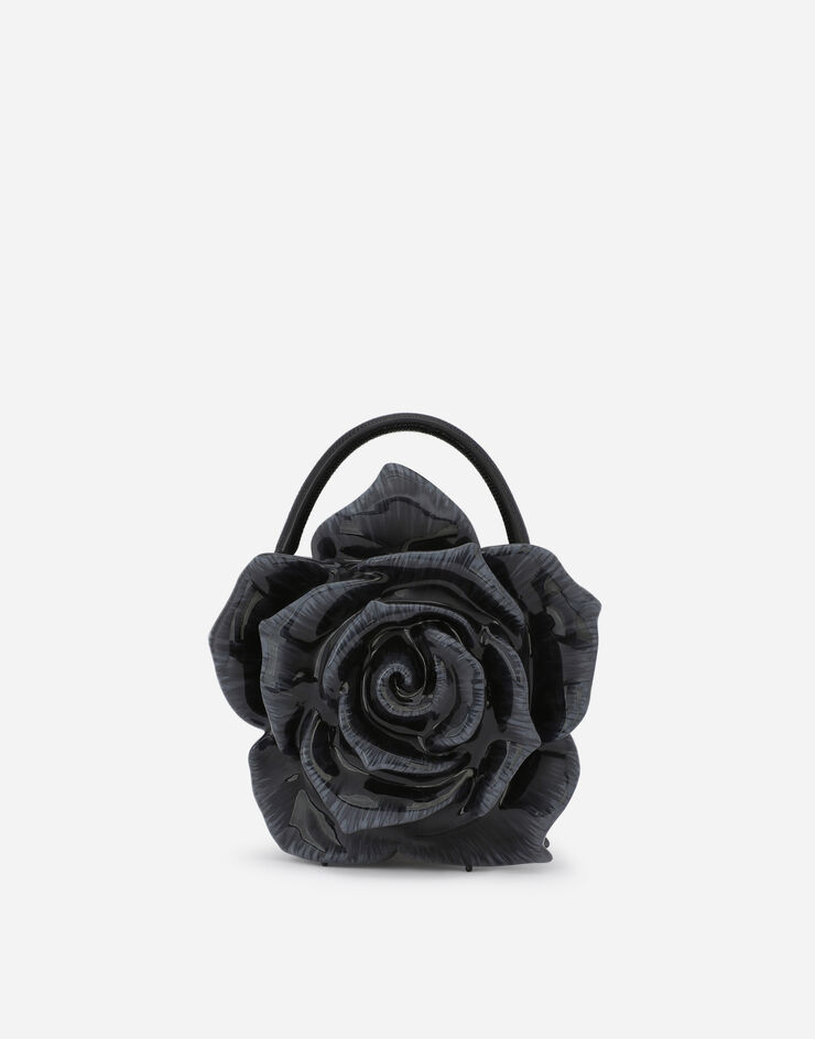 Dolce & Gabbana Resin rose-design Dolce Box bag Black BB7246AY988