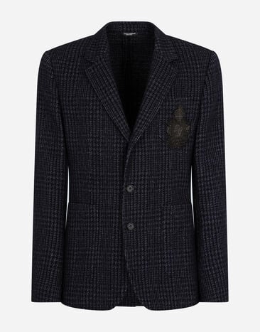 Dolce & Gabbana Check jersey Portofino jacket with patch Multicolor G2QU4TFR2ZJ
