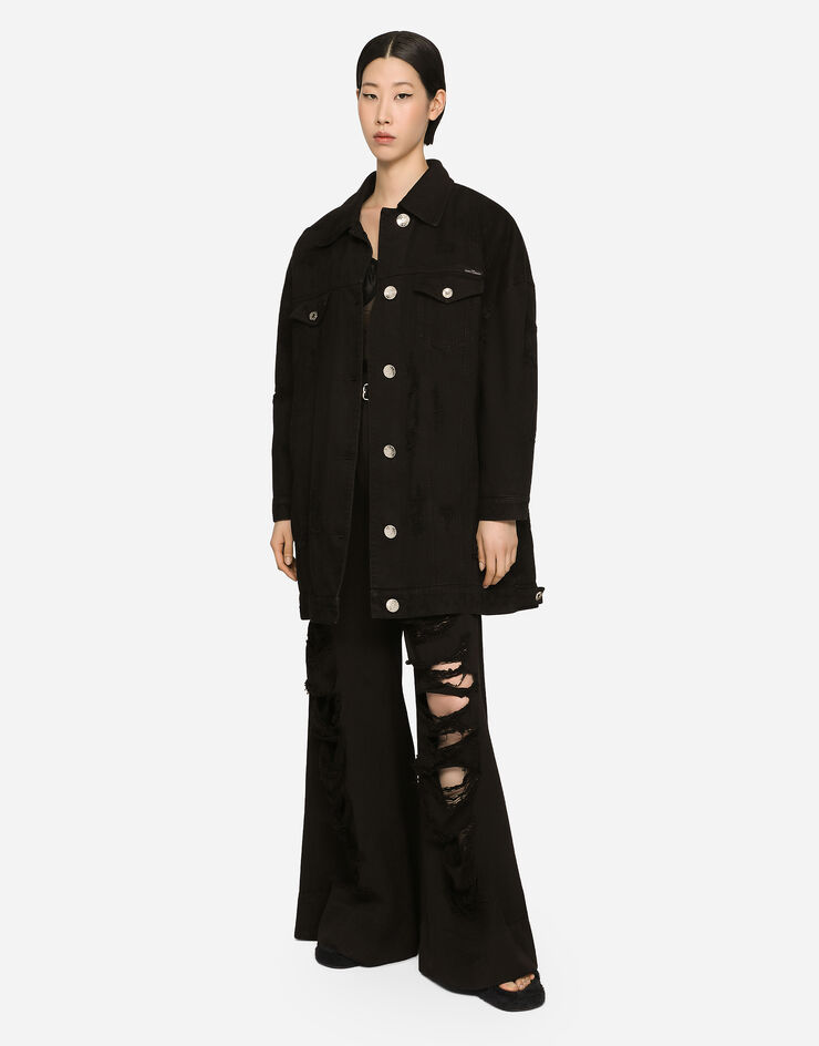 Dolce & Gabbana Long denim jacket Multicolor F9P47DG8HL7