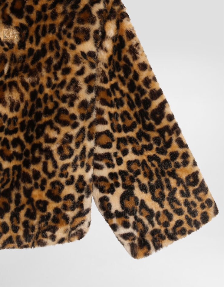 Dolce & Gabbana Chaqueta efecto pelo con estampado de leopardo Print L52B09FUPU8