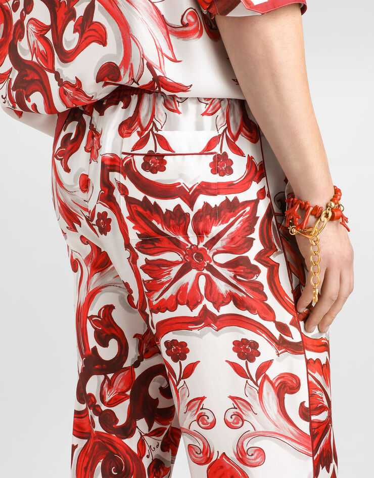 Dolce & Gabbana Majolica-print twill vanity trousers Dolce & Gabbana Majolica-print twill vanity trousers Multicolor GVRMATHI13F