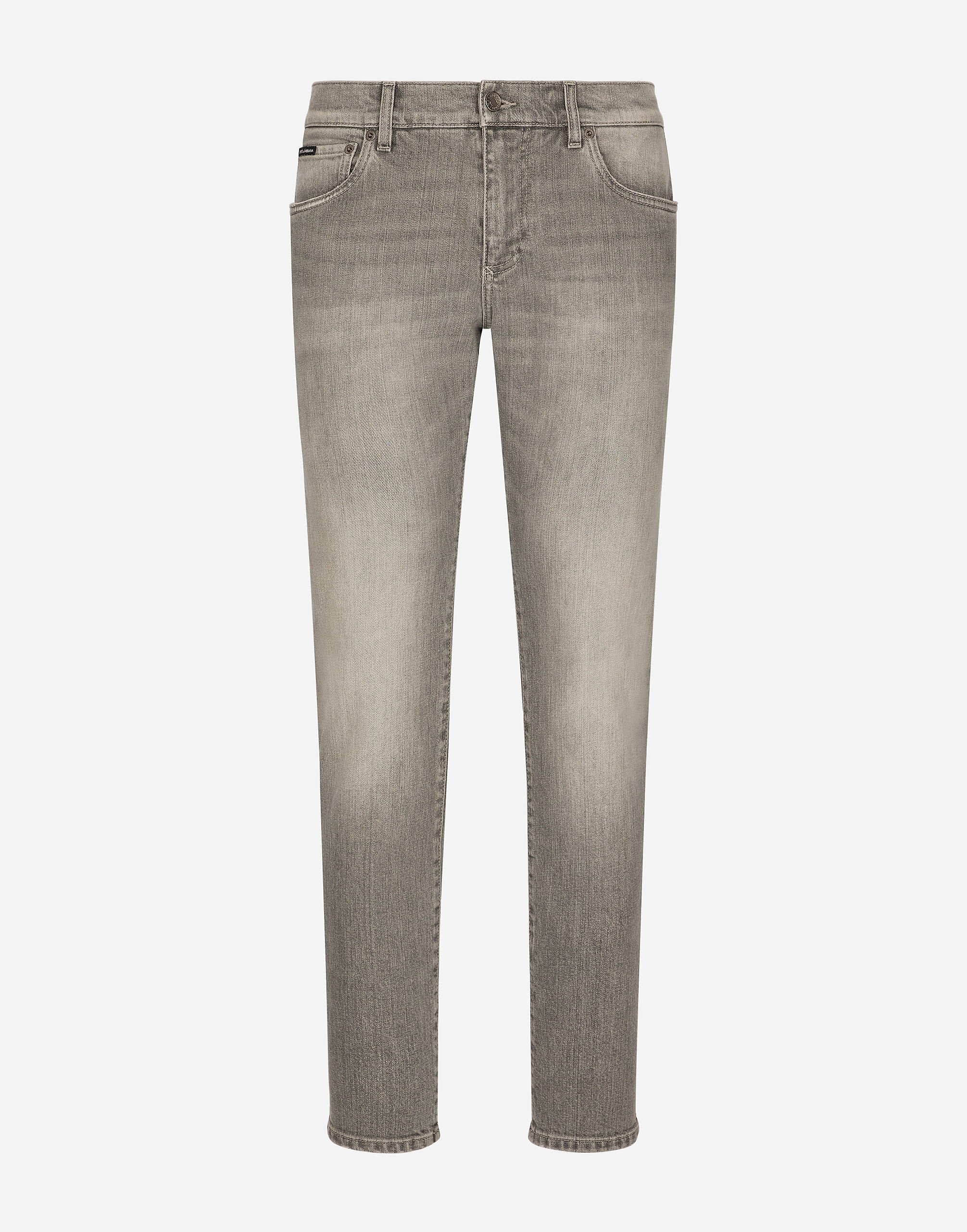 Dolce & Gabbana Slim-fit stretch gray denim jeans Blue GP04GDG8KJ1