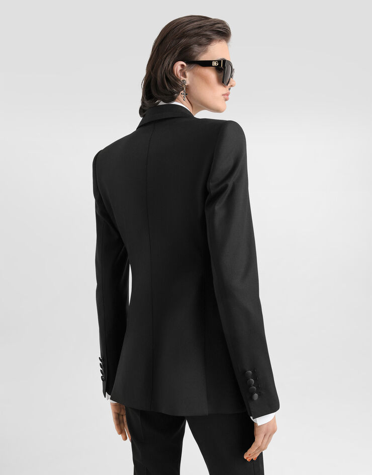 Dolce & Gabbana Turlington single-breasted jacket in bi-stretch twill Dolce & Gabbana Turlington single-breasted jacket in bi-stretch twill Black F29EFTGDDFR