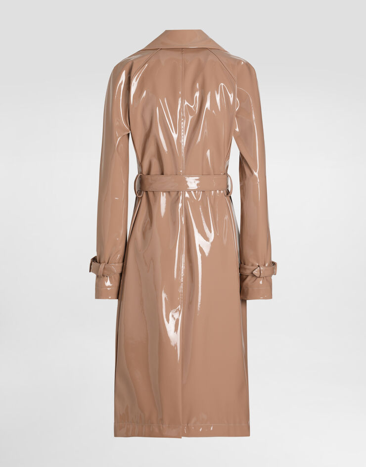 Dolce & Gabbana Trench en similicuir enduit Rose Pâle F0W3WTFUSW7