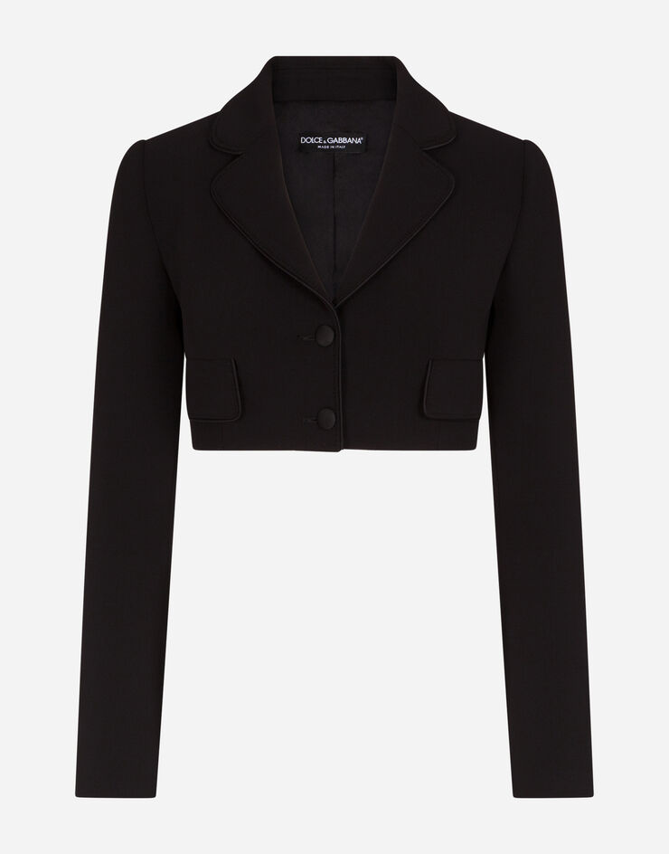 Dolce & Gabbana Double woolen fabric spencer BLACK F28UOTFUBDY