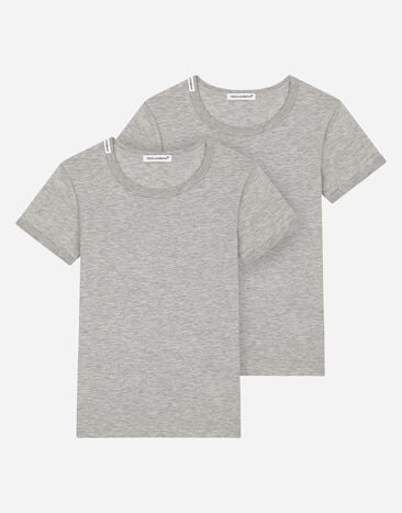 Dolce & Gabbana 저지 반소매 티셔츠(2장) 블랙 L4J702G7OCU