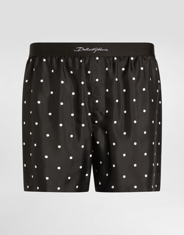 Dolce & Gabbana Printed silk regular-fit boxer shorts Print G2UI3TIS1WT