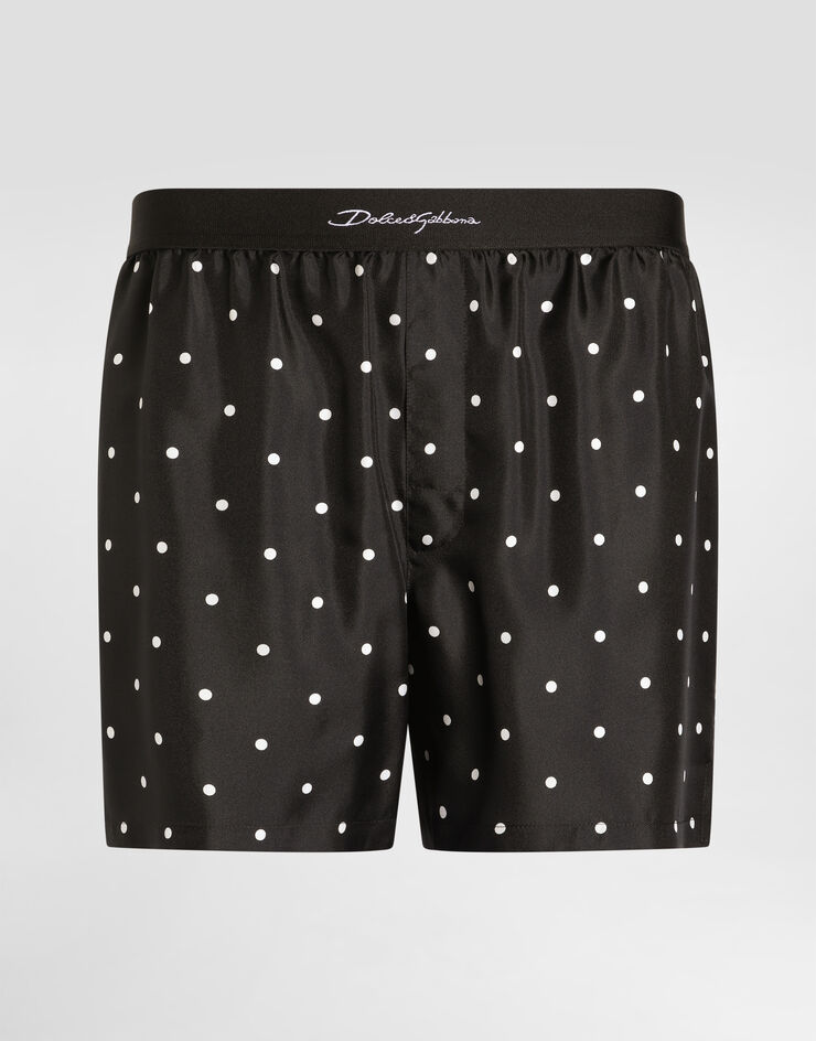 Dolce & Gabbana Printed silk regular-fit boxer shorts Print M4F08TIS1XO