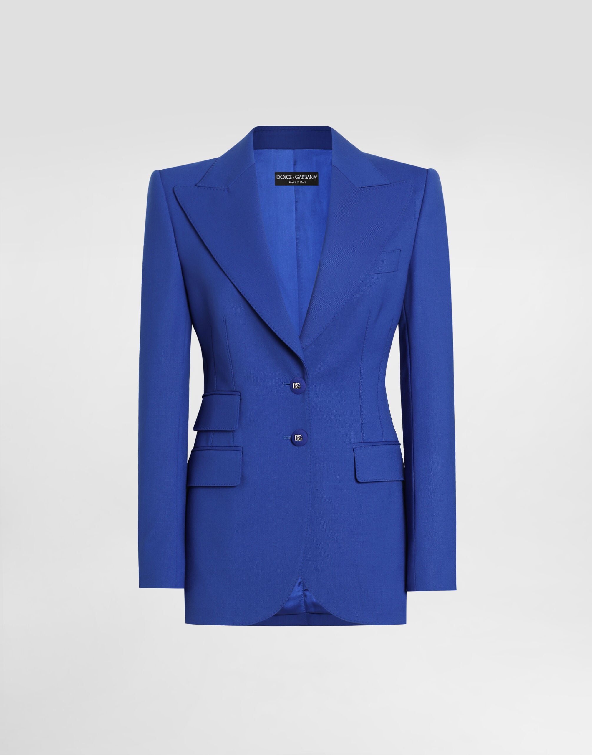 DOLCE&GABBANA ネイビー ジャケット Two-way stretch wool jacket in Multicolor for Women | Dolce&Gabbana®