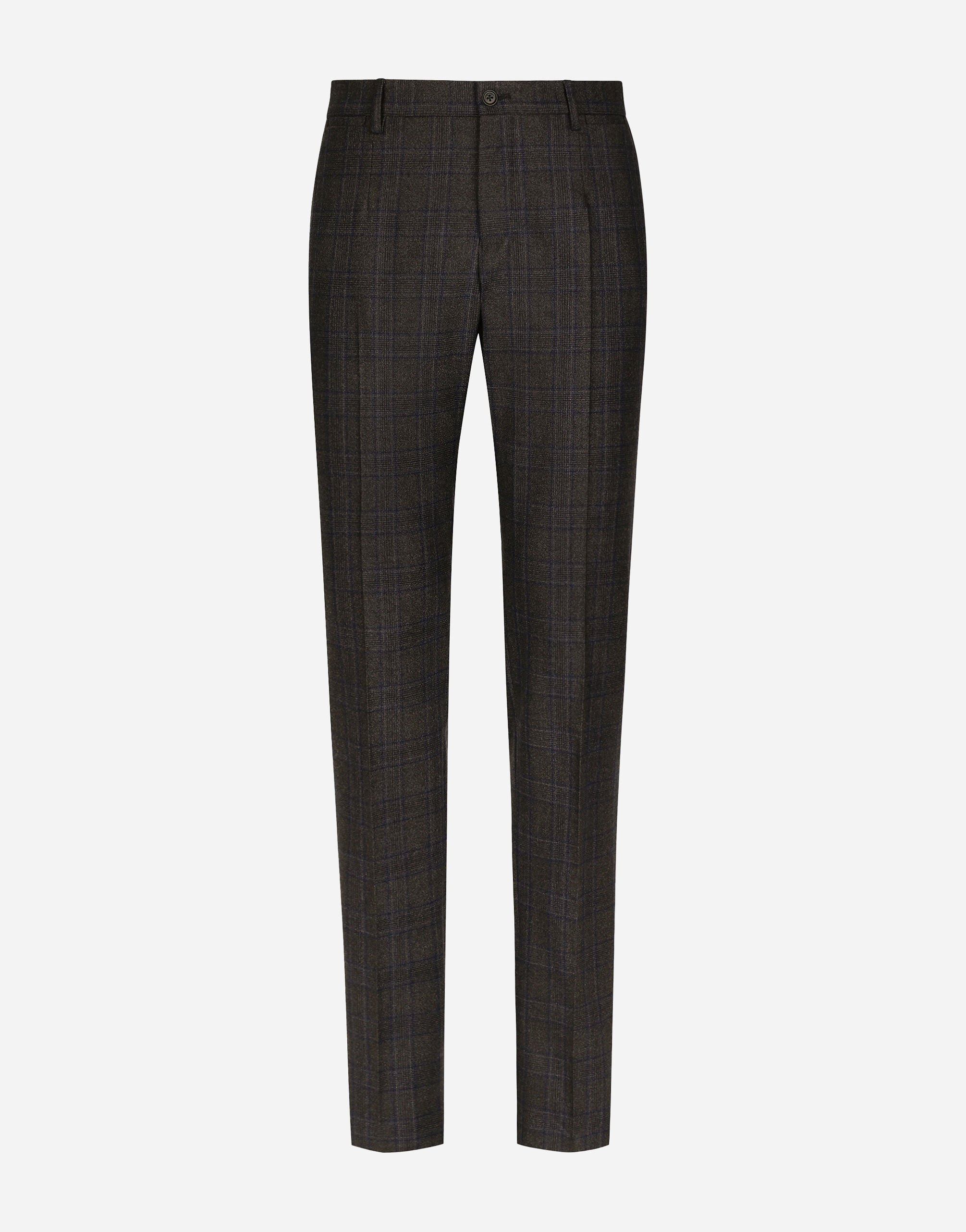 Stretch wool glen plaid pants in Multicolor for Men Dolce Gabbana